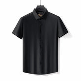Stitchless Stretch Poplin SS Shirt BLACK